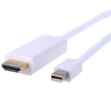 Mini Display Port Thunderbolt to HDMI Cable For Apple Macbook Pro Air iMac TV 1.8M, White