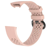 Replacement Strap Silicone Band Bracelet Wristband for Fitbit Charge 3[Small Fits Wrist 5.5" - 6.9",Pink]
