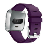 Replacement Silicone Band Strap Bracelet for Fitbit Versa 2/Versa Lite/Versa[Small Fits Wrist 5.5" - 6.9",Purple]