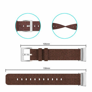 For Fitbit Charge 4 3 SE Strap Woven Nylon Wristband Watch Band Replacement[Brown]
