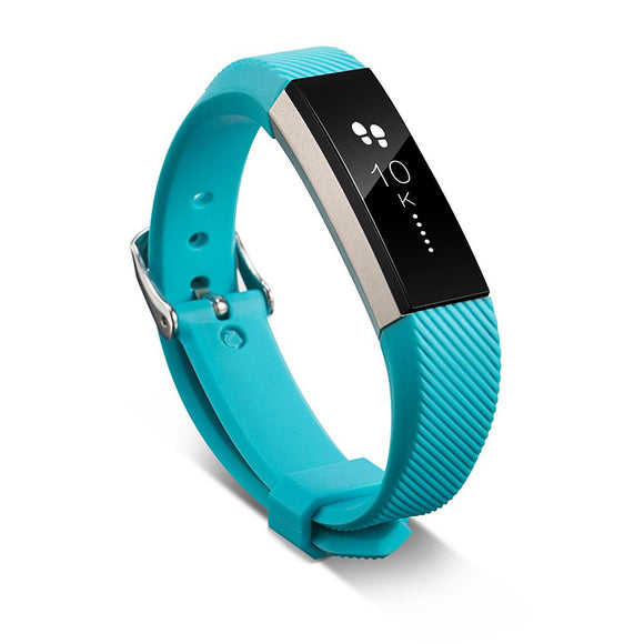 Replacement Wristband Bracelet Strap Wrist Band for Fitbit Alta Classic Buckle [Teal]