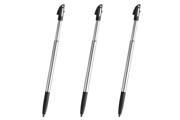Black Stylus Pen for Nintendo 3DS XL Silver Metal Touch Pack of 3