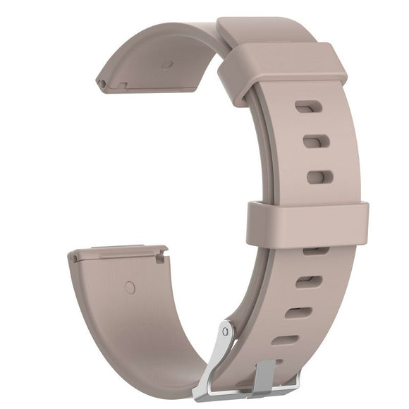For FitBit Versa Strap Replacement Band Wristband Classic Metal Buckle Wrist[Small,Grey]
