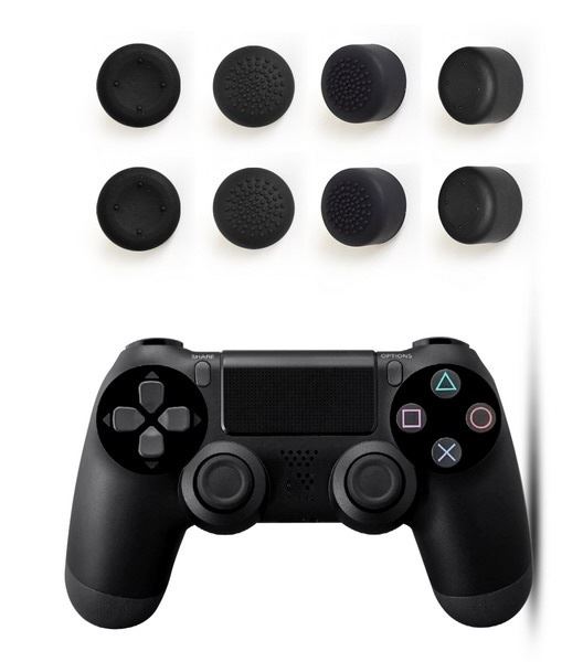 8 Pack FPS Analog Extenders Cap for PlayStation 4 PS4 Thumbstick Extension Grips