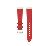 For Fitbit Versa 3 / Sense Band Genuine Leather Replacement Wristband Strap[Red]