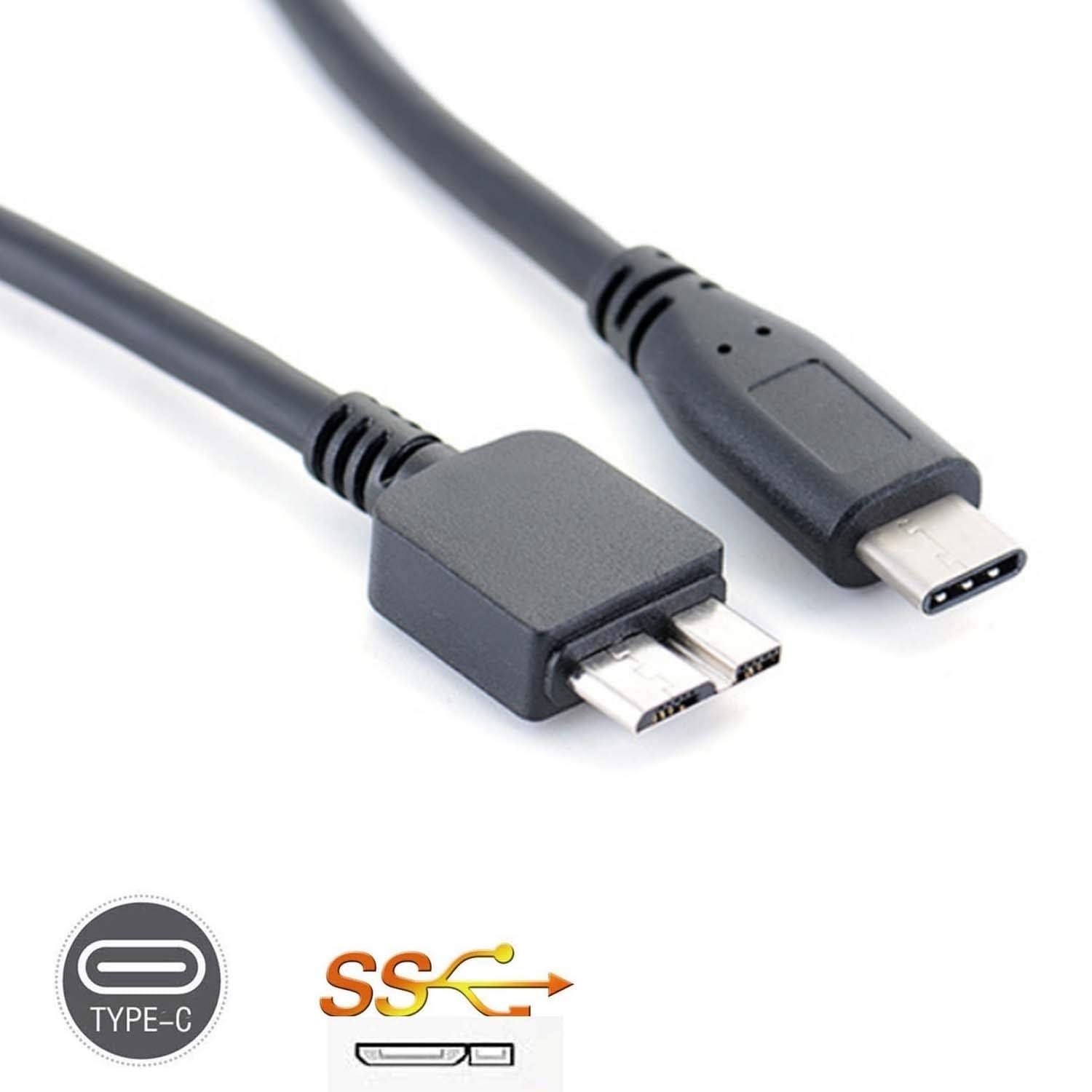 Regelmæssighed Til meditation Ledningsevne USB 3.0 to USB C 3.1 USB Cable for Seagate Backup Plus External Hard D –  Hellfire Trading