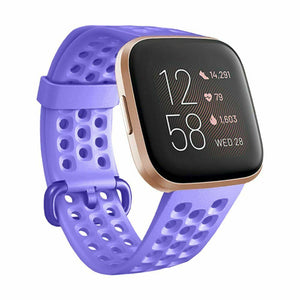 Replacement Strap Bracelet Silicone Band for Fitbit Versa 2/Versa Lite/Versa[Small Fits Wrist 5.5" - 6.9",Purple]