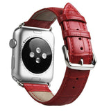 for Apple Watch Series 7 6 SE 5 4 38/40/41/42/44/45mm Leather Strap Band iWatch[38mm/40mm/41mm,Red]