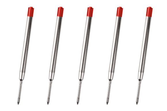 Compatible Refills For Parker Ballpoint Medium Red Pack of 5